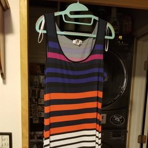 CALVIN KLEIN SIZE 10 STRIPED MAXI DRESS